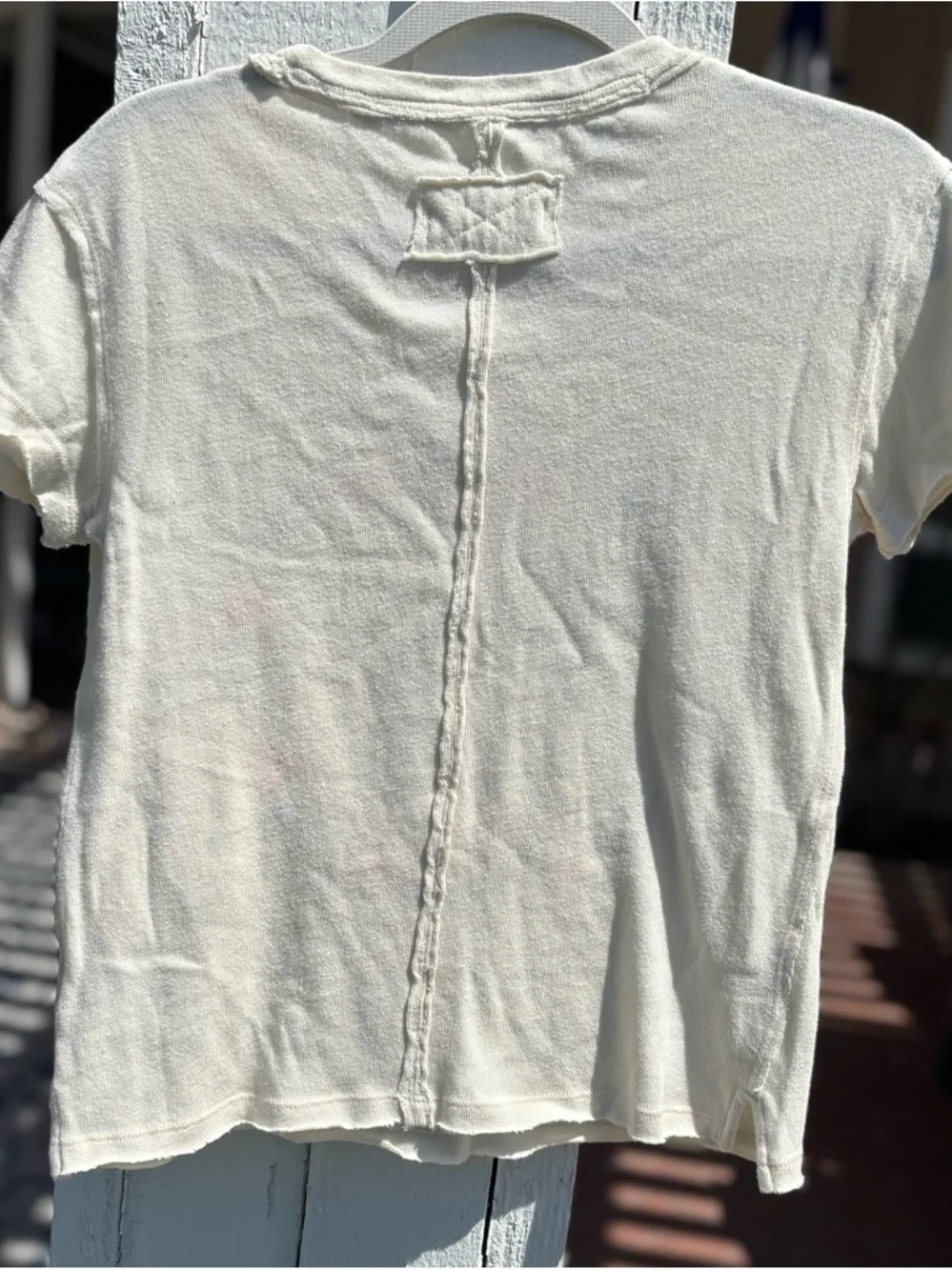 NWT! Free People We The Free Doodle Ivory Embroidered Tee‎ ~ XS